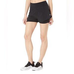 SWEATY BETTY womens challengue 2 in 1 black shorts active wear M